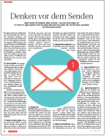 Kurier Denken vor dem Senden